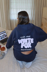 With Love Always Oversized Hoodie Navy