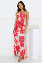 Summer Serenade One Shoulder Maxi Dress Pink