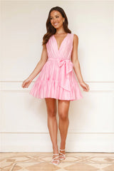 Stylish Sophistication Mini Dress Pink