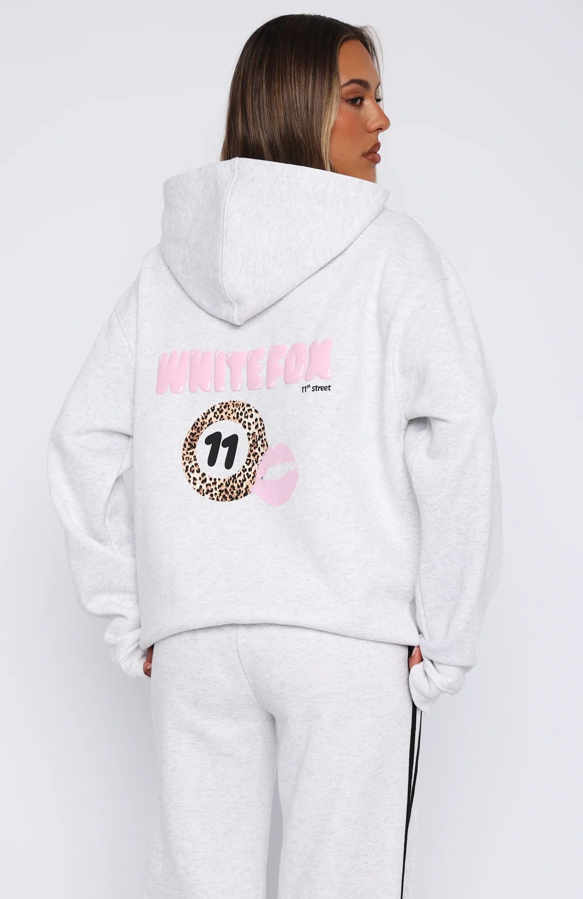 11th Street She's So Lucky Oversized Hoodie Leopard Splice