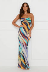 Velzy Strapless Dress Ainsley Print