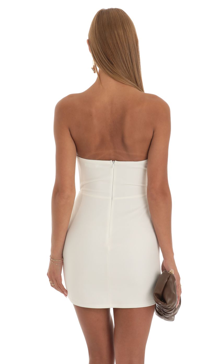 Strapless Corset Dress in White