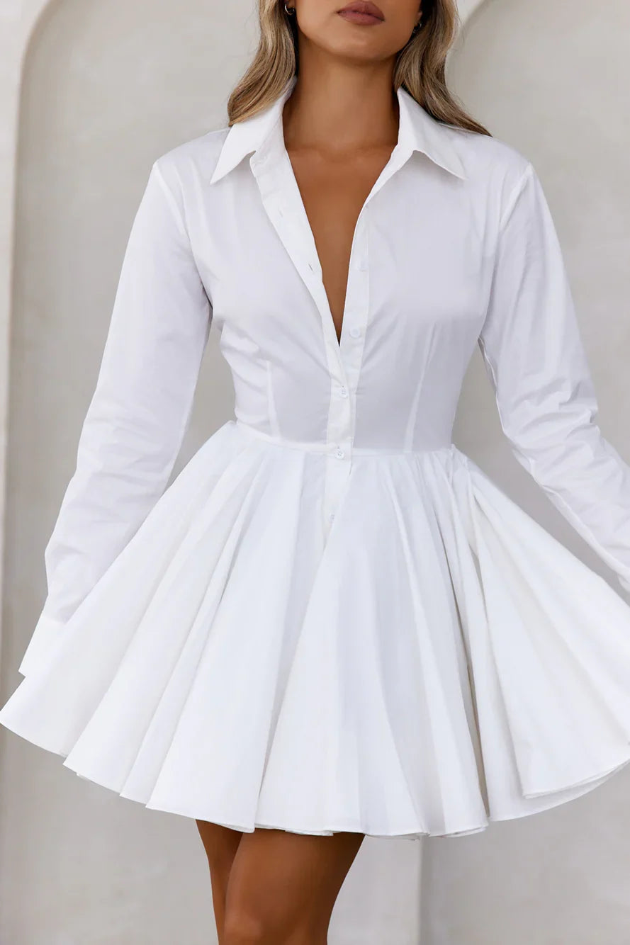 Stylish Adventures Shirt Dress White