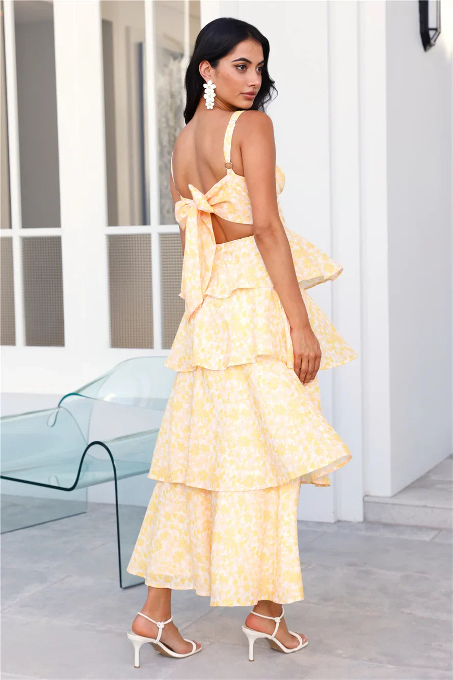 Tropical Essence Maxi Dress Orange